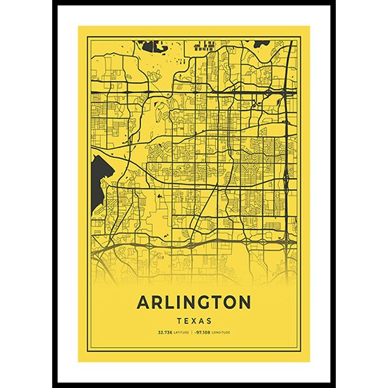 Arlington City Map, Texas