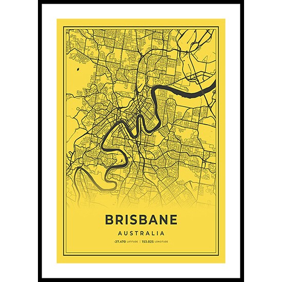 Brisbane City Map, Australia