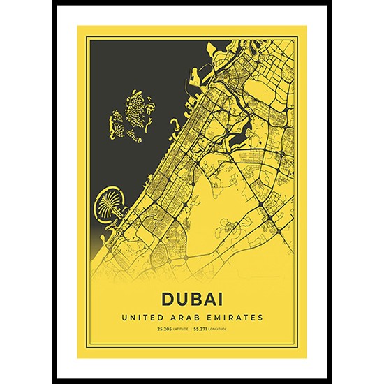 Dubai City Map, United Arab