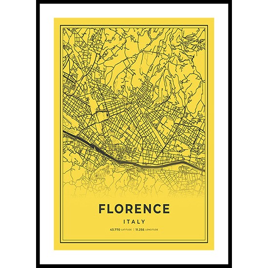 Florence City Map, Italy