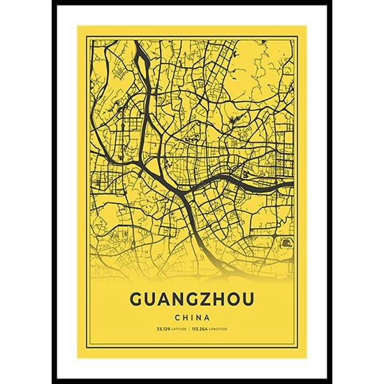 Guangzhou City Map, China