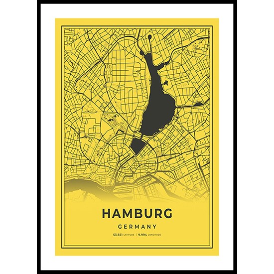 Hamburg City Map, Germany