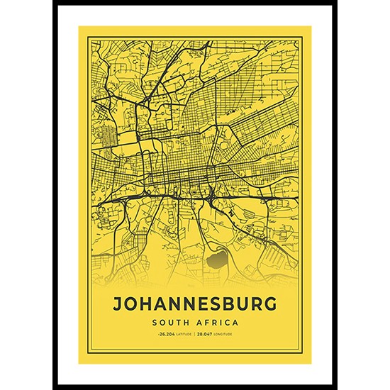 Johannesburg City Map, South Africa