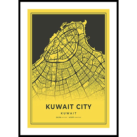 Kuwait City City Map, Kuwait