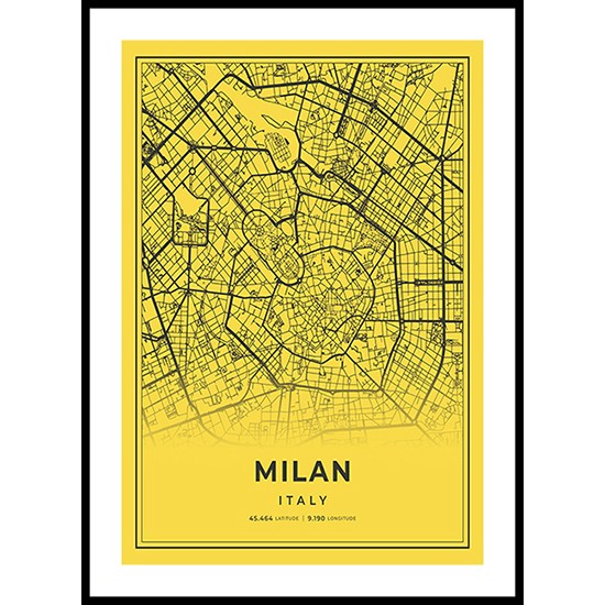 Milan City Map, Italy