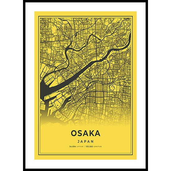 Osaka City Map, Japan