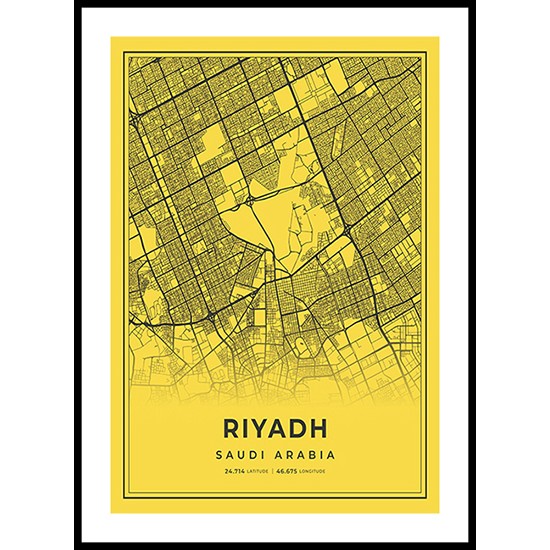 Riyadh City Map, Saudi Arabia