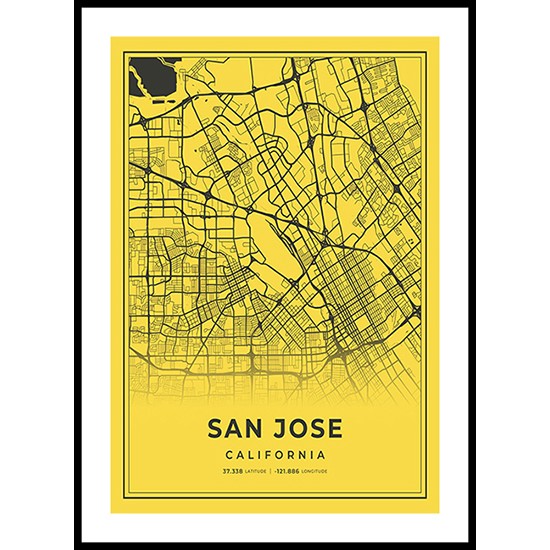 San Jose City Map, California