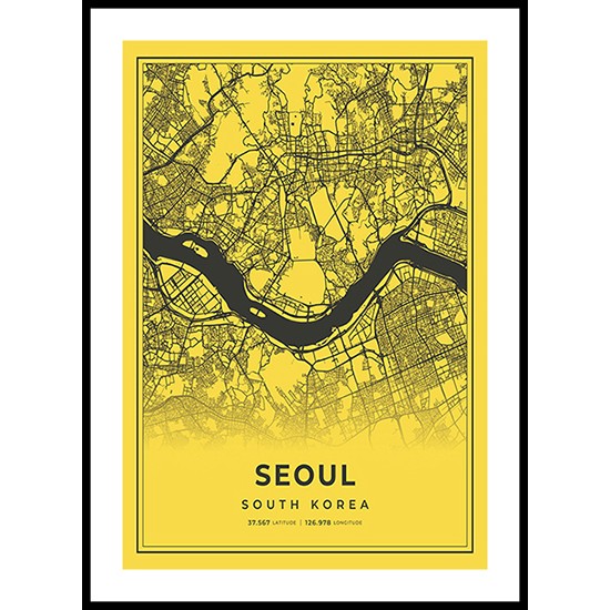 Seoul City Map, South Korea