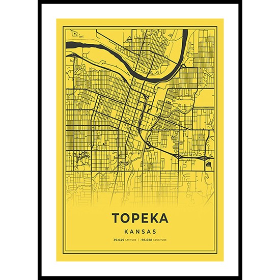 Topeka City Map, Kansas