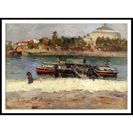 Bateau Mouche at the Quai St Bernard in Paris 1880, A New Print Of an Albert Lebourg Painting