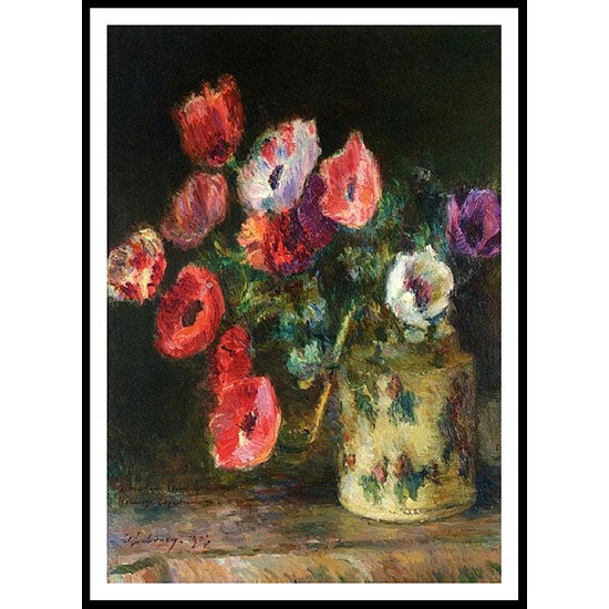 Bouquet of Anemones 1906, A New Print Of an Albert Lebourg Painting