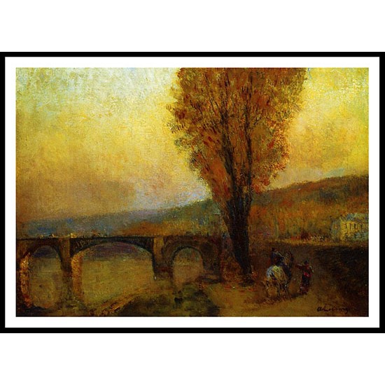 Bridge and Rider, A New Print Of an Albert Lebourg Painting