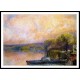 Ferry on the Bouille, A New Print Of an Albert Lebourg Painting