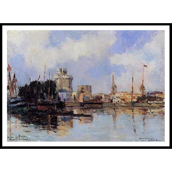 La Rochelle the Harbor Bright Sky, A New Print Of an Albert Lebourg Painting