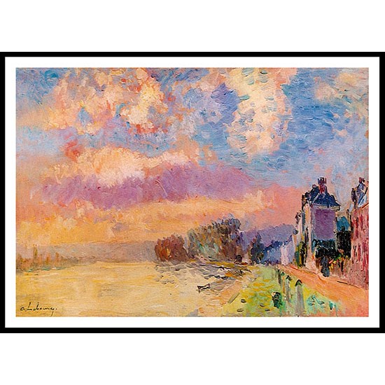 La Seine a Dieppe Dale Environs de Rouen, A New Print Of an Albert Lebourg Painting