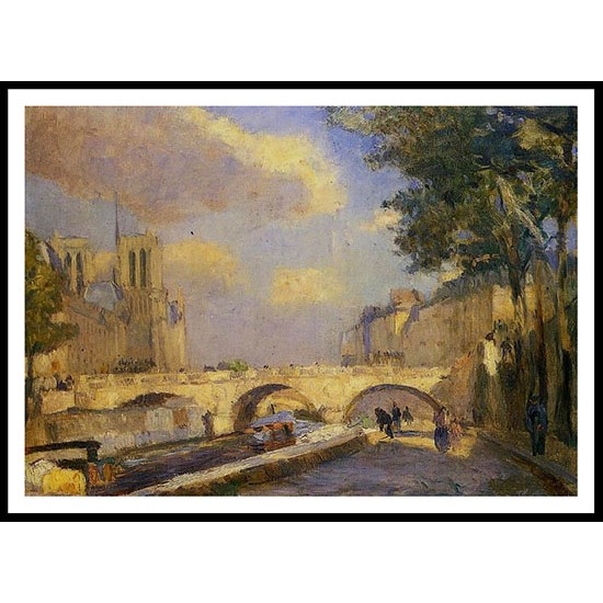 La Seine a Paris au Pont Notre Dame 1902, A New Print Of an Albert Lebourg Painting