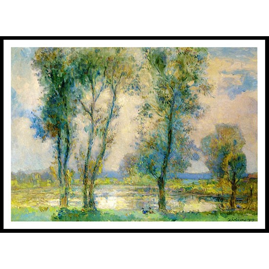 Near the Lake 1909, A New Print Of an Albert Lebourg Painting