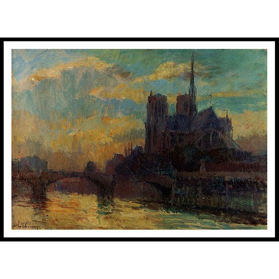 Notre Dame Paris 02, A New Print Of an Albert Lebourg Painting