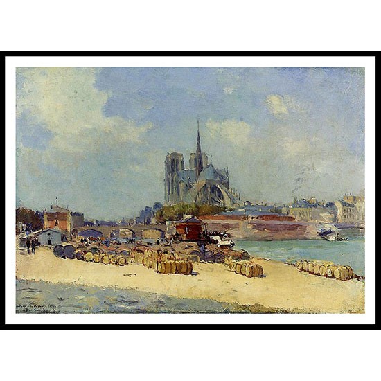 Notre Dame Paris 1897, A New Print Of an Albert Lebourg Painting