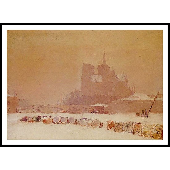 Notre Dame de Paris sous la Neige 1895 1, A New Print Of an Albert Lebourg Painting