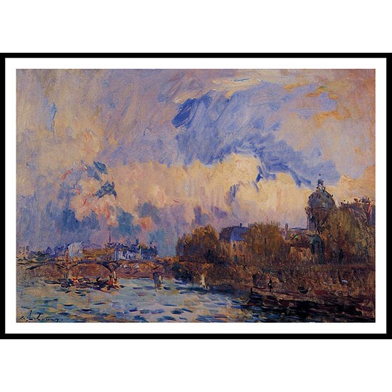 Paris the Seine at Pont des Arts and the Institute, A New Print Of an Albert Lebourg Painting