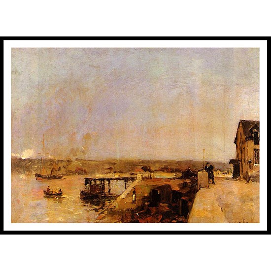 Port Scene Rouen, A New Print Of an Albert Lebourg Painting