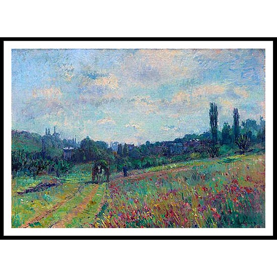 Printemps a Vetheuil le Vallon Fleuri, A New Print Of an Albert Lebourg Painting