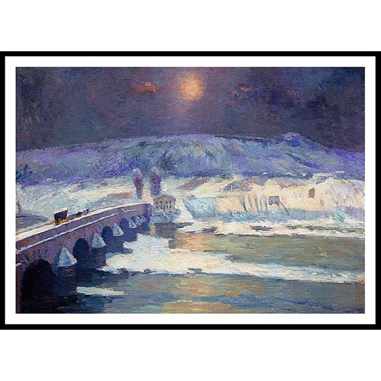 Snow in Auvergne, A New Print Of an Albert Lebourg Painting