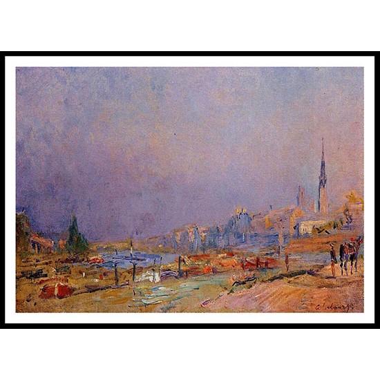 The Banks of the Seine at Rouen, A New Print Of an Albert Lebourg Painting