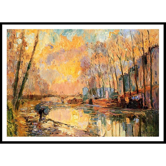 The Canal at Charenton, A New Print Of an Albert Lebourg Painting