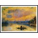 The Ferry at Bouille Sunset, A New Print Of an Albert Lebourg Painting