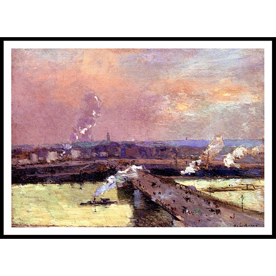 The Pont Boieldieu Rouen, A New Print Of an Albert Lebourg Painting