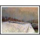 The Port of Bercy in Winter Snow Effect, A New Print Of an Albert Lebourg Painting