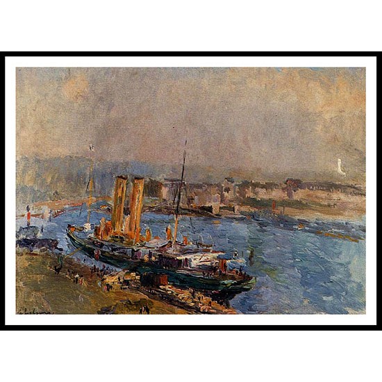 The Port of Rouen, A New Print Of an Albert Lebourg Painting