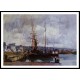 The Port of Rouen Grey Weather, A New Print Of an Albert Lebourg Painting