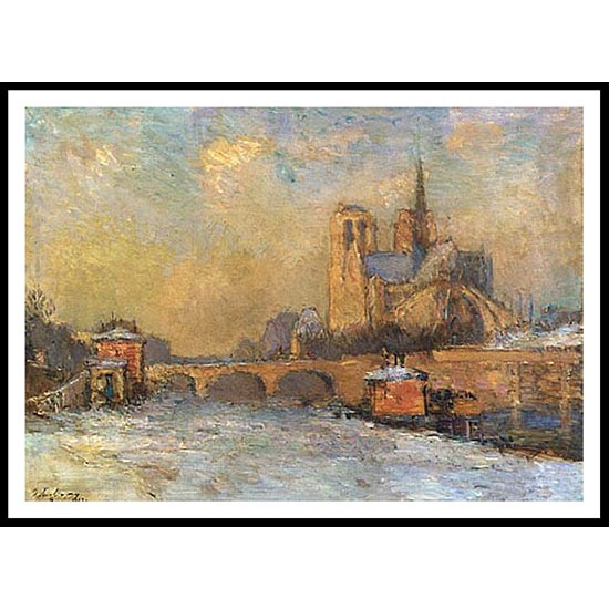 The Quay de La Tounelle and Notre Dame Paris, A New Print Of an Albert Lebourg Painting