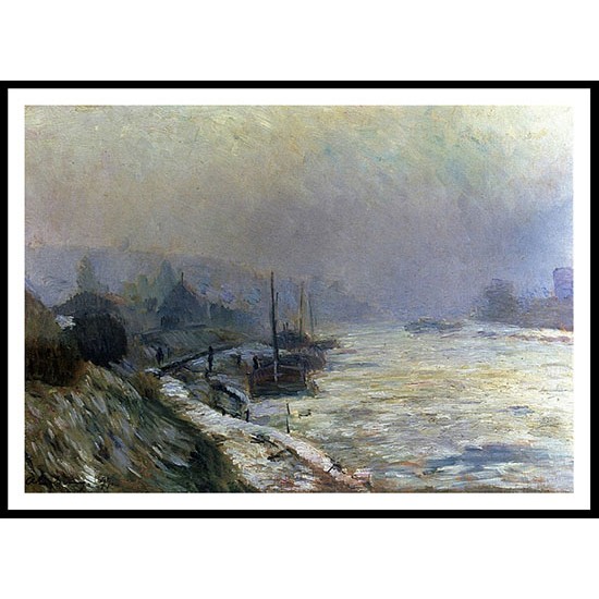 The Seine in Winter 1899, A New Print Of an Albert Lebourg Painting