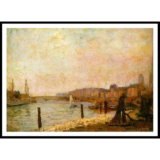 View of Rouen in Winter 1894, A New Print Of an Albert Lebourg Painting