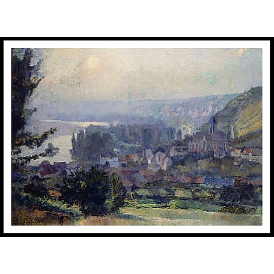 View of Vetheuil Vue de Vetheuil 1897, A New Print Of an Albert Lebourg Painting