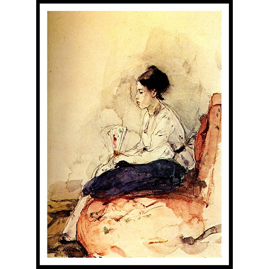 1871 On the Sofa, A New Print of a painting by Berthe Morisot