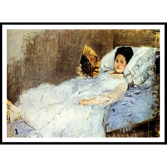 1874 Portrait of Mrs Hubard, A New Print of a painting by Berthe Morisot