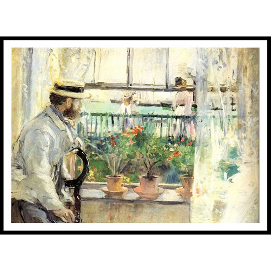 1875 Eugene Manet in the Island of Wight, A New Print of a painting by Berthe Morisot