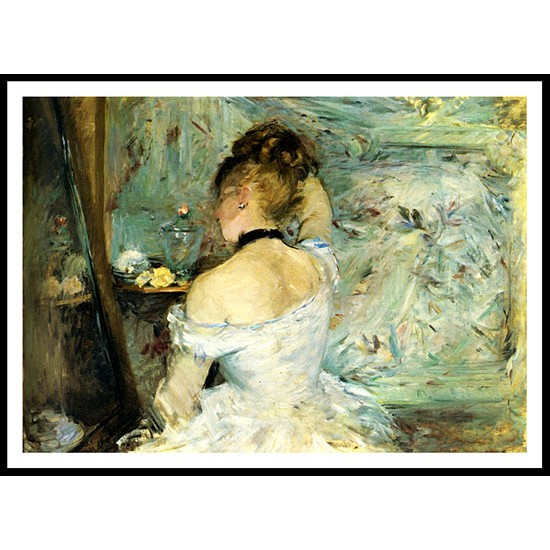 1880 Young woman with her toilet, A New Print of a painting by Berthe Morisot