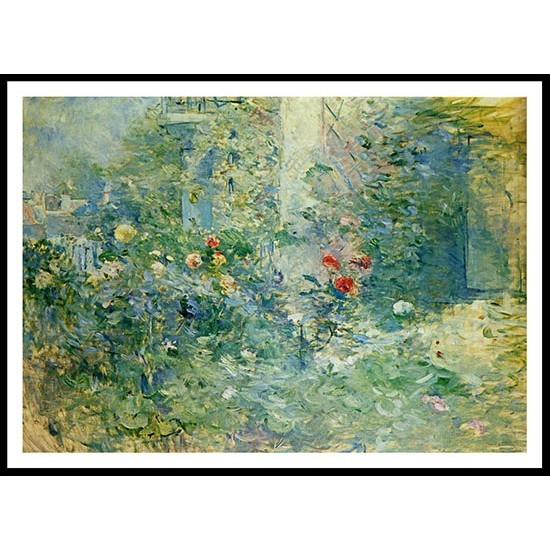 1884 Garden With Bougival, A New Print of a painting by Berthe Morisot