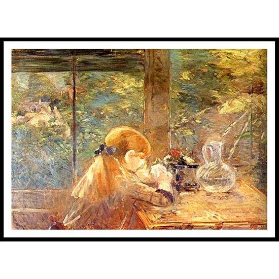 1884 In the Veranda, A New Print of a painting by Berthe Morisot