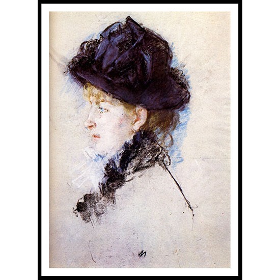 1888 Mademoiselle Louise Riesener, A New Print of a painting by Berthe Morisot