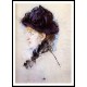 1888 Mademoiselle Louise Riesener, A New Print of a painting by Berthe Morisot