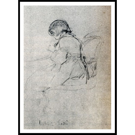 1889 Bibi a Vasse, A New Print of a painting by Berthe Morisot