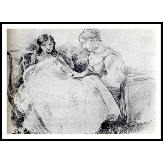 1889 The Embroidery, A New Print of a painting by Berthe Morisot